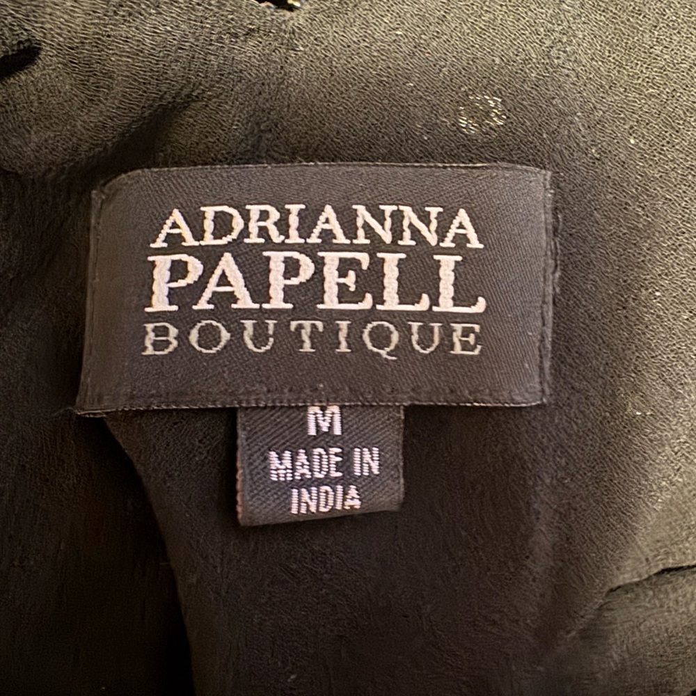 Adrianna Papell Black Sequin V-Neck Blouse - Picture 5 of 5